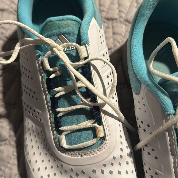 Adidas Adipure Sport Women’s Golf Shoes in White, Blue, & Gray Size 7.5 - Picture 4 of 8